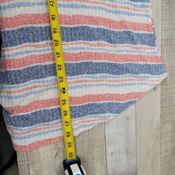 Womens Patriotic Top Size 18/20 Avenue Cold Shoulder 3/4 Sleeve 4th of July - Picture 6 of 9